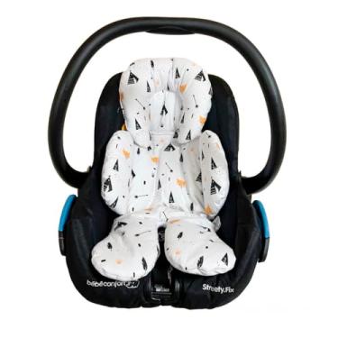 Imagem de Redutor de Bebê Conforto com Encosto de Cabeça Removivel Fox Preto