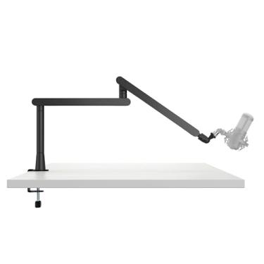 Imagem de Mount-It! Braço Para Microfone, Suporte De Mesa Ajustável Com Movimento Total Streaming, Jogos, Podcast, Gravação, Compatível 3/8" E 5/8", Design Discreto, Altura Até 27,8", Preto