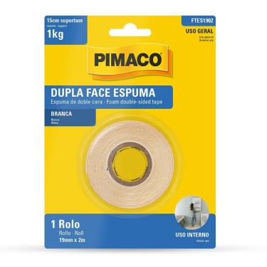 Imagem de Fita dupla face espuma 19mmX2m - Pimaco