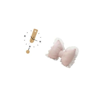 Imagem de IEUDNS Relógio de Parede Acrílico com Ornamento Moderno para Decoração de Casa, Almofada de Cabeceira Confortável para Sala de Estudo, Cadeira de Escritório,