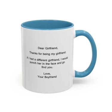 Imagem de Caneca de café para namorada, presente para ela, aniversários, ideia de presente de aniversário, tamanhos de 325 g e 425 g, copo Dear Girlfriend