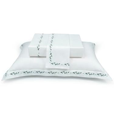 Imagem de JOGO DE LENÇOL NATU ARBO VERDE 100% ALGODÃO CETIM 300 FIOS QUEEN 4 PÇS