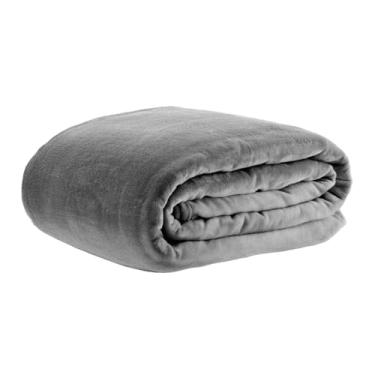 Imagem de Cobertor Lumini Queen, Extra Macio Toque de Pel�cia, Microfibra 100% Poli�ster, 300?g/m�, 2,20?�?2,40?m, Leve e Aconchegante, Design Liso, F�cil de Lavar � Altihaus (Cinza)