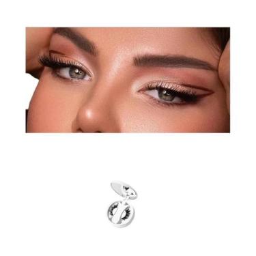 Imagem de Cílios Postiços Magnéticos Castanhos Naturais Macios E Leves Com Aplic