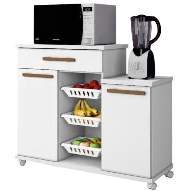 Imagem de Fruteira Teresina 2 Portas 1 Gaveta Branco Arte Móveis