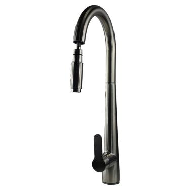 Imagem de Misturador Monocomando Cozinha Bica Móvel com Ducha Canaletto Inox - 00046