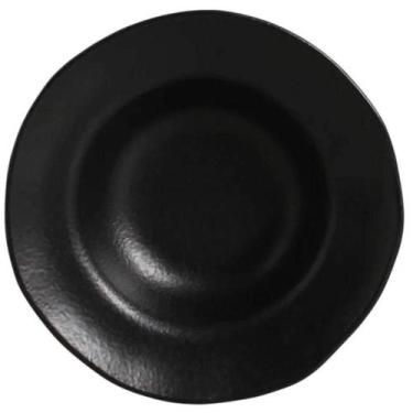 Imagem de Prato para Sobremesa Porto Brasil Cerâmica 250ml Preto Matte Orgânico 