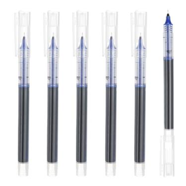 Imagem de PATIKIL 6 canetas coloridas de tinta gel, 0,5 mm, ponta extrafina, escrita suave, japonesa, secagem rápida, canetas esferográficas para escritório, papelaria, sala de aula, professores, azul