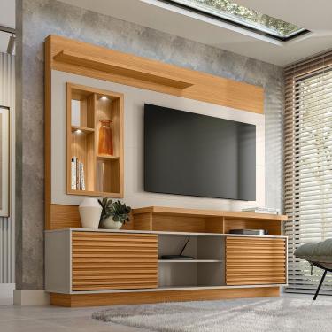 Imagem de Home Eldorado 200cm Para Tvs Até 60 Polegadas Linea Brasil Nature Com Off White
