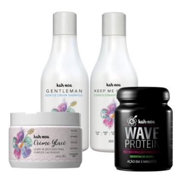 Imagem de Kah-Noa, Kit Shampoo, Condicionador, Creme Glacê e Wave Protein Kah-Noa
