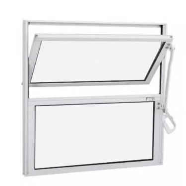 Imagem de Basculante de Alumínio Branco 40 X 40cm - QUALITY