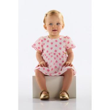 Imagem de Vestido em Laise para Bebê Menina Quimby, Rosa, G