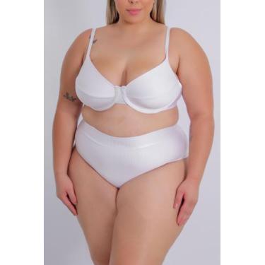 Imagem de Biquini plus size cintura alta hot paint meia taça premium - LALI BEAC
