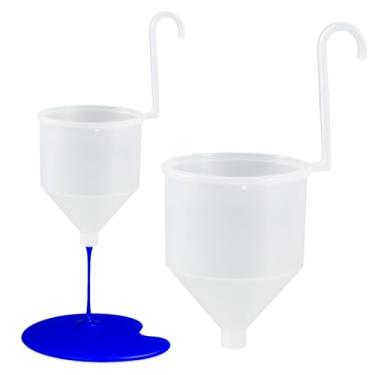 Imagem de Kingdder 2 copos de viscosidade para pulverizador de tinta, consistência líquida, espessura, copos medidores de tinta para tintas de verniz