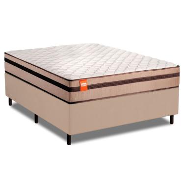 Imagem de Cama Box Casal Molas Ensacadas Bali 138x188x60cm Cbp Bege