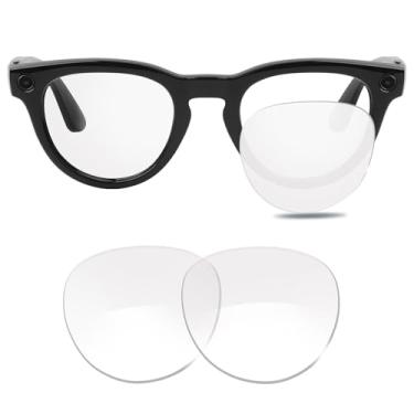 Imagem de Glintbay Lentes de óculos de sol de substituição totalmente precisas para lentes transparentes Ray-Ban RW4009F Série Meta, lentes quadradas clássicas