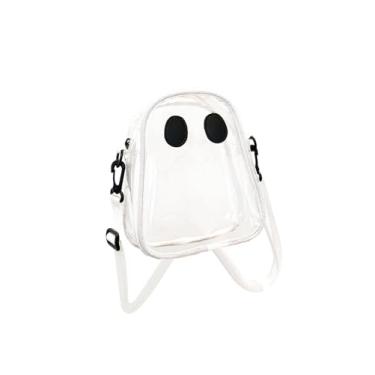 Imagem de OYOANGLE Bolsa feminina transparente para Halloween transparente em formato de fantasma transparente, Transparente., One Size, Macio