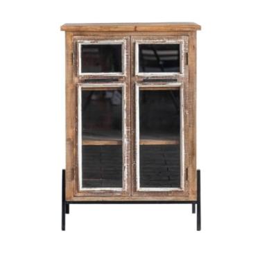 Imagem de URGDWEKJY Armário de buffet Retro Aparador de madeira maciça com porta Buffet Aparador de cozinha Armário de armazenamento adequado para sala de jantar e aparador de sala de estar (A: 69 * 41,5 * 103