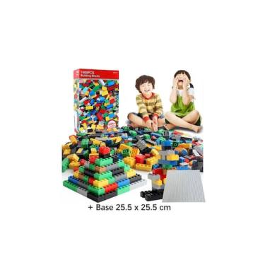 Imagem de Jogo de blocos de construção 1000 peças + base 25,5 cm x 25,5 cm - Lig