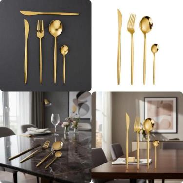 Imagem de Conjunto De Talheres Em Aço Inoxidável Casa Cozinha Eventos Decoração 