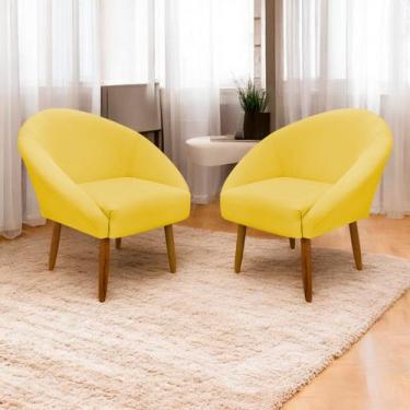 Imagem de Kit 2 Poltronas Decorativa Para Sala Recepção Manicure Consultório Ste