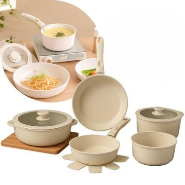 Imagem de Jogo Panelas Cerâmica Antiaderente Indução E Gás Com Cabo Removível Li