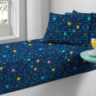 Imagem de Jogo de Cama Solteiro Doce Vida Malha Misto 2 Pçs Pac Pac Marinho