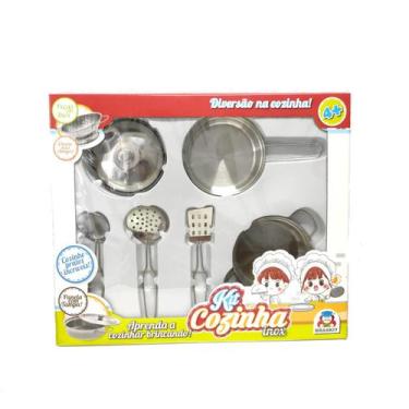 Imagem de Jogo De Cozinha Inox Infantil Braskit
