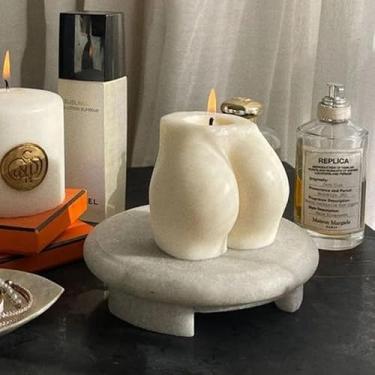 Imagem de Moldes de vela – Molde de silicone para fabricação de velas, moldes 3D DIY para cera de soja, cera de abelha, vela perfumada, presentes de Dia dos Namorados, Natal, Dia das Mães (Butt)