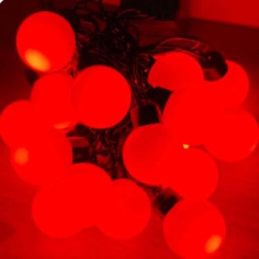 Imagem de Genérico, Pisca Varal Led 20 Bolas 4M Luz Fixa Decoração Iluminação Natal Casamentos Festas Cor:Vermelho