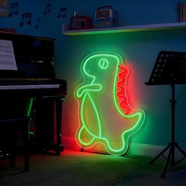 Imagem de Neonawall Dinosaur Neon Sign for Wall Decor Light Up Letters Business Led Sign Cute Birthday Party Gifts Led Decorative Night Signs Boys’ Room Decorations Dino Birthday Party Signs for Home Bedroom