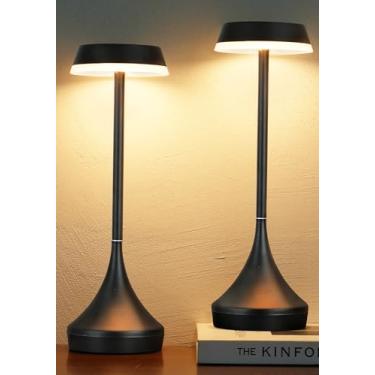 Imagem de Lâmpada sem fio, 6000 mAh, à prova d'água, controle de toque, regulável, 3 temperaturas de cor, RGB, função de memória LED, operado por bateria portátil, candeeiro de mesa recarregável, pátio, jantar