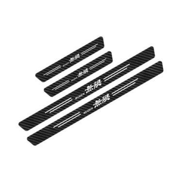 Imagem de Adesivos De Soleira De Porta Em Fibra De Carbono Para Honda Fit Insigh