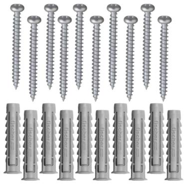 Imagem de Cartela Com Buchas De Nylon Sx 6x30mm E Parafusos Cabeça Panela Com 10 Peças - 600221 - Fischer