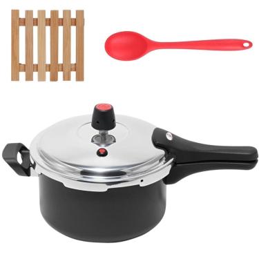 Imagem de Panela De Pressão 3L Fechamento Externo + Descanso + Colher