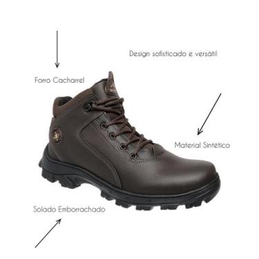 Imagem de Bota Masculina Adventure Café West Line, 42, Marrom