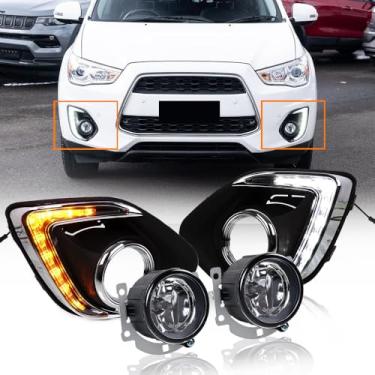Imagem de Luz de neblina LED DRL para direção diurna e corrida com kit de fiação para Mitsubishi Outlander Sport ASX SUV 2013-2015