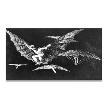 Imagem de LKXGRRSFG A Way Of FlyingFrancisco De Goya Impressão em tela romântica espanhola - Obra-prima do influente pintor romântico 69,8 x 104,9 cm sem moldura