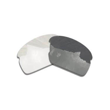 Imagem de Wetnenss Lentes de reposição para óculos de sol Oakley Flak XS Youth OJ9005/1,5 mm polarizadas/fáceis de instalar (fotocrômico claro)