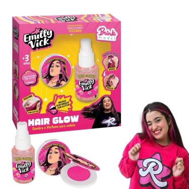 Imagem de Kit De Cabelo Emilly Vick Infantil Perfume E Sombra Capilar