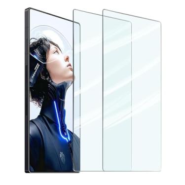 Imagem de Guizzcg Pacote com 2 protetores de tela para Red Magic 11 Pro/11 Pro+, 2 protetores de tela de vidro temperado, compatível com capas, resistente a arranhões, transparente, transparente