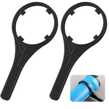 Imagem de Chave inglesa de plástico, chave inglesa de entrada e saída, para uso na instalação/substituição de cartuchos de filtro, compatível com 150295 Pentair Pentek SW-2 caixas de filtro de água padrão