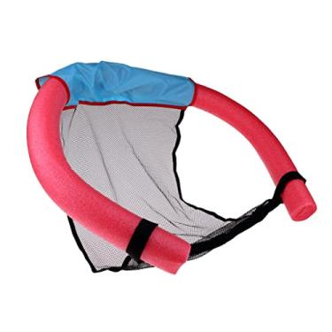 Imagem de Cadeira de macarrão de piscina, incrível bastão de flutuabilidade para brinquedo de natação, relaxamento na piscina/lago, malha + PEBD, rolamento máximo de 50 kg - vermelho, 6,5 x 150 cm