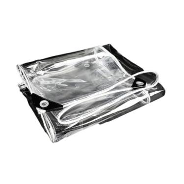 Imagem de Gralara Lona transparente para cobertura de galinheiro no inverno com ilhós, ideal para estufas, pérgolas, plantas, pátios e varandas.