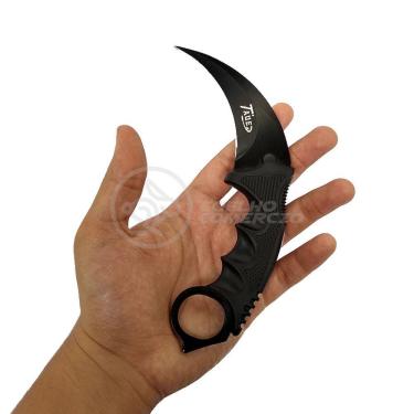 Imagem de Knife Black Karambit C/ Fio Manobras Preto De Aço