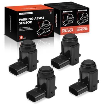 Imagem de A-Premium Sensor de assistência de estacionamento de reserva dianteiro e traseiro de 4 peças compatível com modelos Porsche - Cayenne 2003 2004 2005 2006