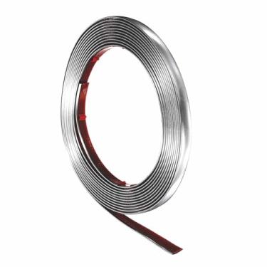 Imagem de HARFINGTON Moldura de acabamento de parede de 5 m x 1 cm, moldura de acabamento de moldagem e colagem, tira de destaque autoadesiva de PVC flexível para parede, teto, piso, armário, azulejo, borda