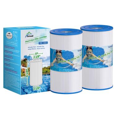Imagem de TOREAD Substituição para filtro de spa PRB35-IN, Unicel C-4335, Guardian 409-219, Filbur FC-2385, 03FIL1300, 17-2482, 25393, 303557, 817-3501, R173431, 35 pés quadrados, 13 x 22 cm Filtro para banheira de hidromassagem, pacote com 2