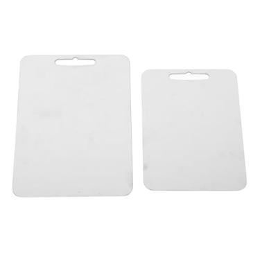 Imagem de Fafeicy 2 PCS Tábua de Corte de Aço Inoxidável Conjunto de Tábua de Corte de Metal Multifuncional para Uso Em Cozinha e Restaurante Tamanho 13,38 X 9,05 pol.