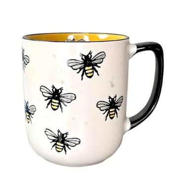 Imagem de Caneca de abelha de 425 g, caneca de café e chá de cerâmica fofa, xícara de chá novidade para amantes de abelhas, segura para lava-louças e micro-ondas, canecas de café presente para mulheres e homens